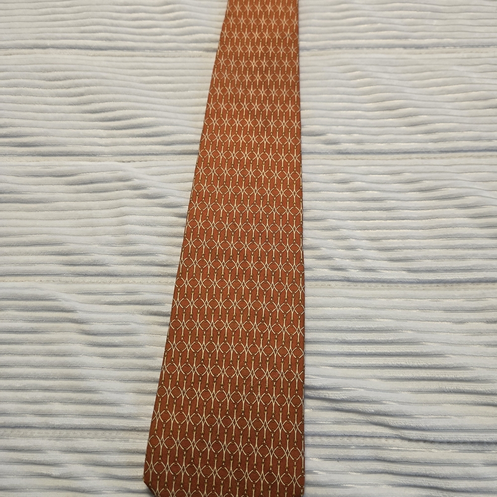 Brooks Brothers Orange Geometric Tie